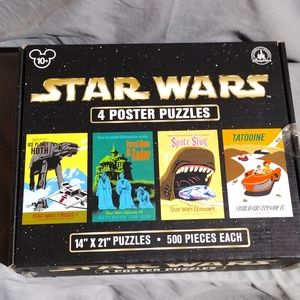 Star Wars 4(3) poster puzzle box and 3 puzzles